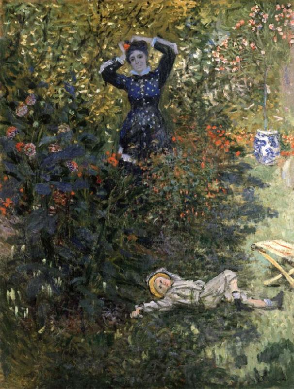 Claude Monet Camille and Jean Monet in the Garden at Argenteuil oil painting image